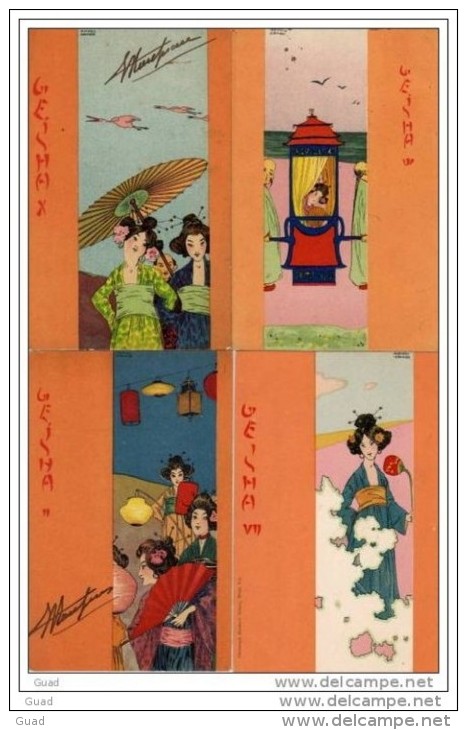 ILLUSTRATEUR ART NOUVEAU - RAPHAEL KIRCHNER - GEISHAS - LES 10 CARTES - Kirchner, Raphael