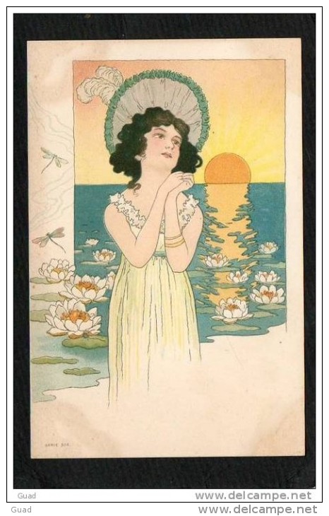 ART NOUVEAU - ILLUSTRATEUR RAPHAEL KIRCHNER NON SIGNEE SERIE 306 - COUCHER DE SOLEIL - Kirchner, Raphael