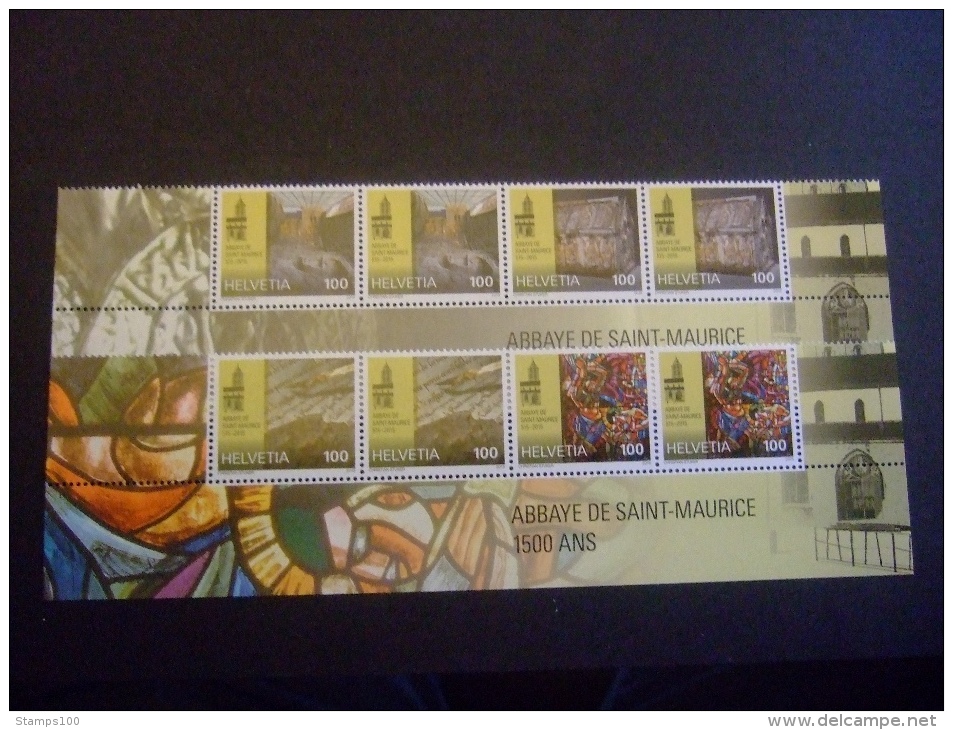 SWITZERLAND 2015   1500 YEARS ABBEY  ST MAURICE   STAMPS + SE TENANT   MNH **  (S0504-740) - Unused Stamps