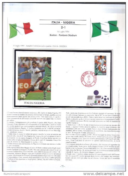 campionato mondiale di calcio usa 1994 volume completo con 30 buste filateliche riguardanti tutte le fasi del campionato