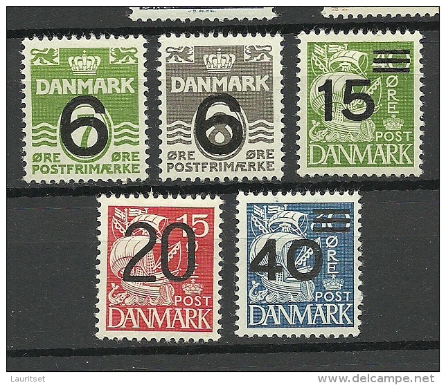 DENMARK Dänemark 1940 Michel 253 - 257 * - Ungebraucht