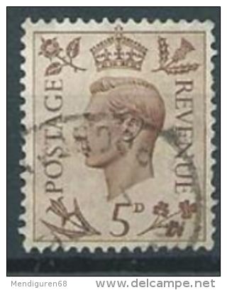 GB 1937  GEORGE VI DARK COLOURS 5d. Brown  SG 469 SC 242 MI 205 X YV 216 - Used Stamps