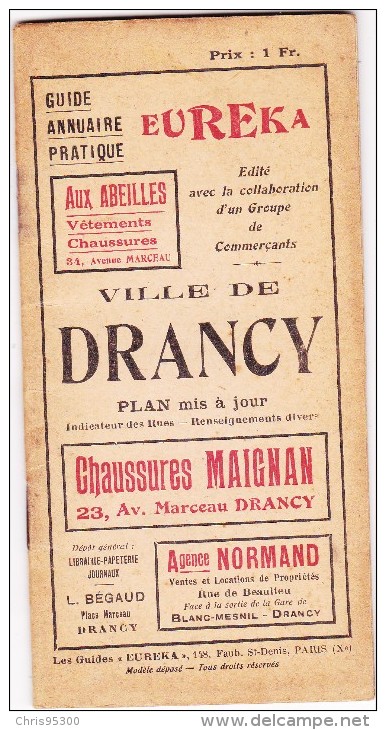 GUIDE ET PLAN DE 30 PAGES - DRANCY 93 SEINE SAINT DENIS - Autres & Non Classés