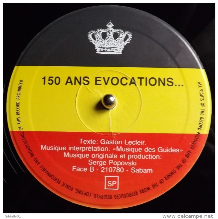 33t (12")    Belgique:  150 ANS  EVOCATIONS.  (édition Limitée) - Limited Editions