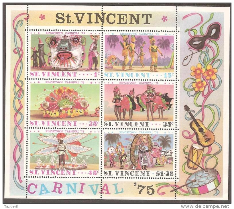 ST VINCENT - 1975 Kingstown Carnival Souvenir Sheet. MNH ** - St.Vincent (...-1979)