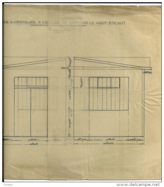 KAIN  Atelier A Construire A L'ECLUSE De KAIN Sur Le HAUT ESCAUT  Plan - Travaux Publics