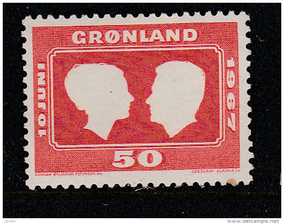 GROENLAND N° 59 50C ROUGE NOCES PRINCIERES  NEUF SANS CHARNIERE - Nuevos