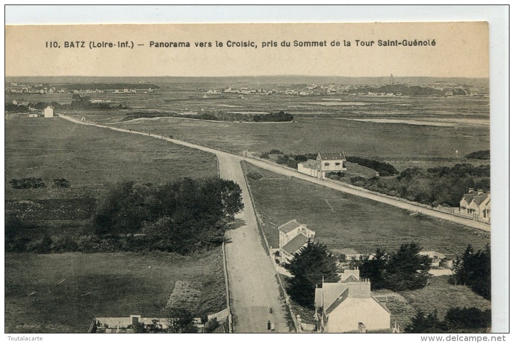 CPA 44  BATZ PANORAMA VERS LE CROISIC PRIS DU SOMMET DE LA SAINT GUENOLE - Batz-sur-Mer (Bourg De B.)