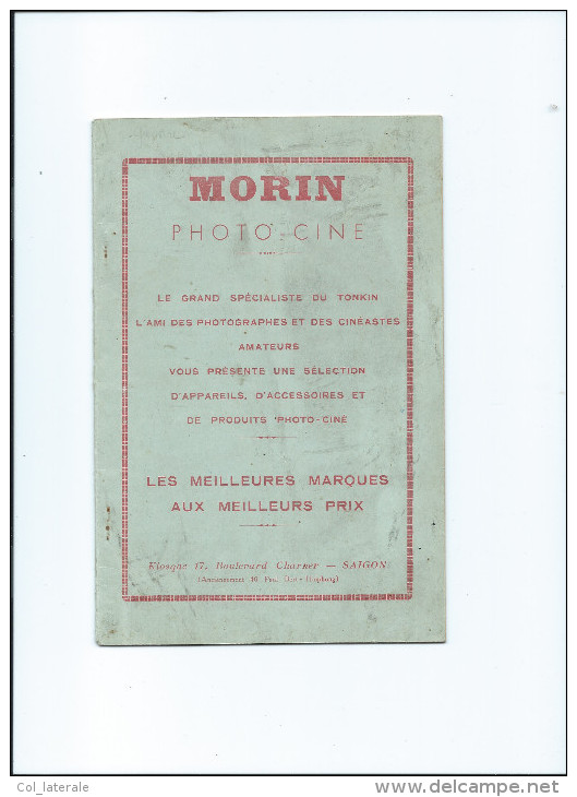 MORIN Indochine Saigon Prix Catalogue Photo-Ciné 1955 25 Pages 205 X 135 Mm Bien + Carte De Visite De Suresnes - Photographie