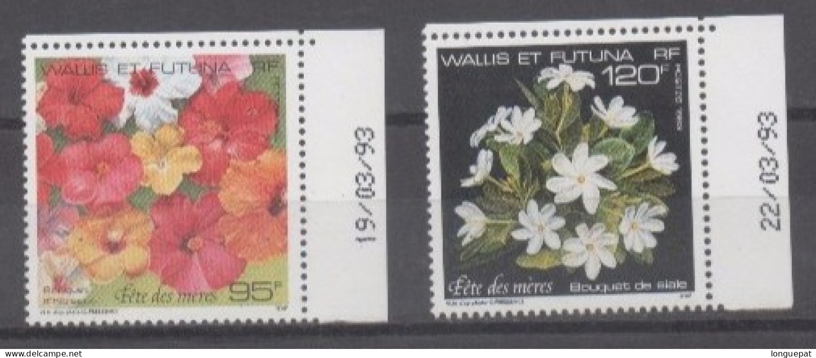 WALLIS Et FUTUNA  :Fête Des Mères - Fleurs : Bouquet D'hibiscus, Bouquet De Siale - Flore - - Neufs