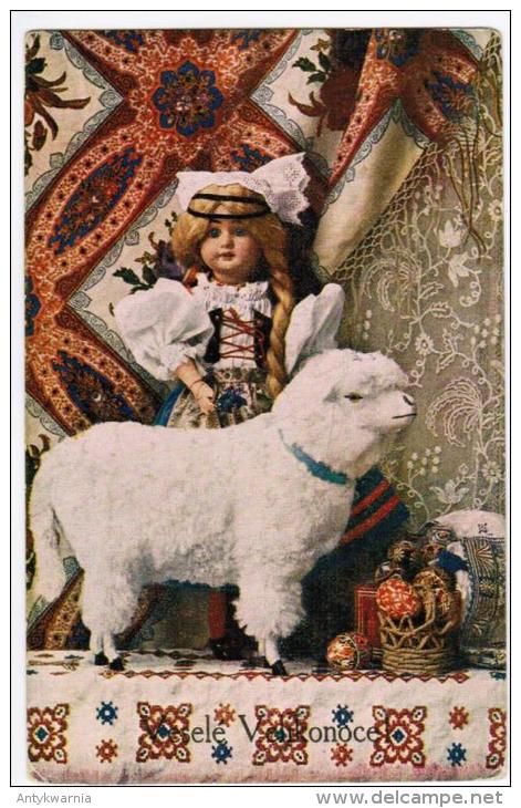 DOLL  Poupée  Puppe   Sheep  Easter  1932y.    A922 - Jeux Et Jouets