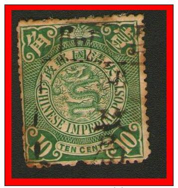 CHINA 1898 - Coiling Dragon - Stampa Di Londra - 10 Cent  Obbliterato - Usati