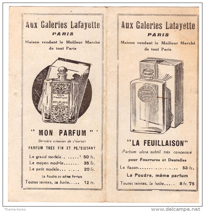 Petit Porte-échantillon De Tissus Avec Pub Pour Les Parfums Sur Les Plats (galeries Lafayette) (PPP1583) - Publicités