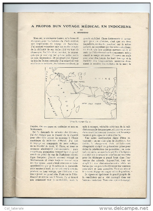 Indochine Voyage Médical En Indochine 1938 A.BRINDEAU 40 Pages 270 X 190 Mm TB 3 Scans - Santé