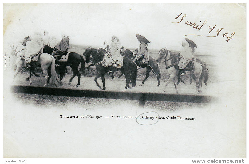 BETHENY MANOEUVRES DE L EST CAIDDS TUNISIENS 1902 - Bétheny