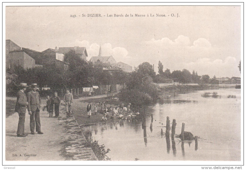 CPA SAINT DIZIER 52 LES BORDS DE LA MARNE A LA NOUE ANIMATION LAVANDIERES - Saint Dizier