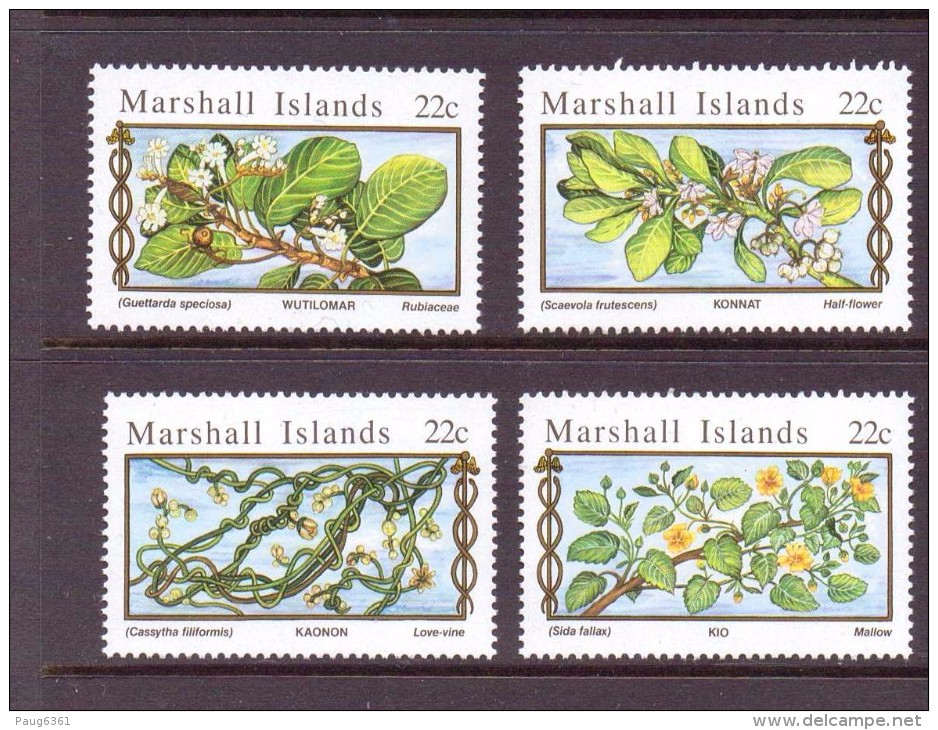 MARSHALL 1985 PLANTES MEDICINALES  YVERT N°105/08  NEUF  MNH** - Plantas Medicinales