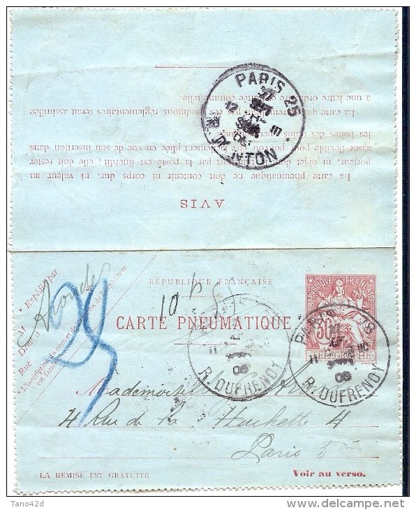 LSAU10COT - CHAPLAIN 3c PARIS 78 - Pneumatische Post