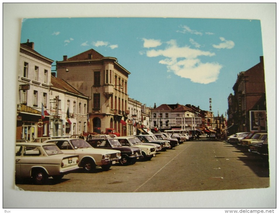 La Louvière   AUTO CAR   BELGIQUE   BELGIO  POSTCARD USED STAMPS REMOVED - La Louvière