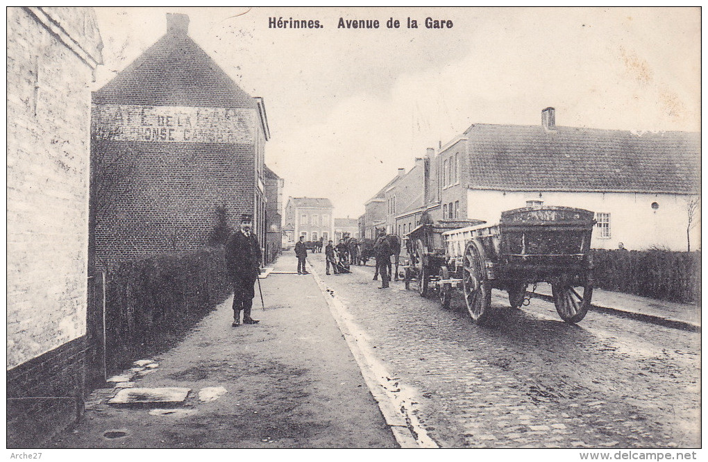 CPA - HERINNES - Avenue De La Gare - Peu Courante - Other & Unclassified