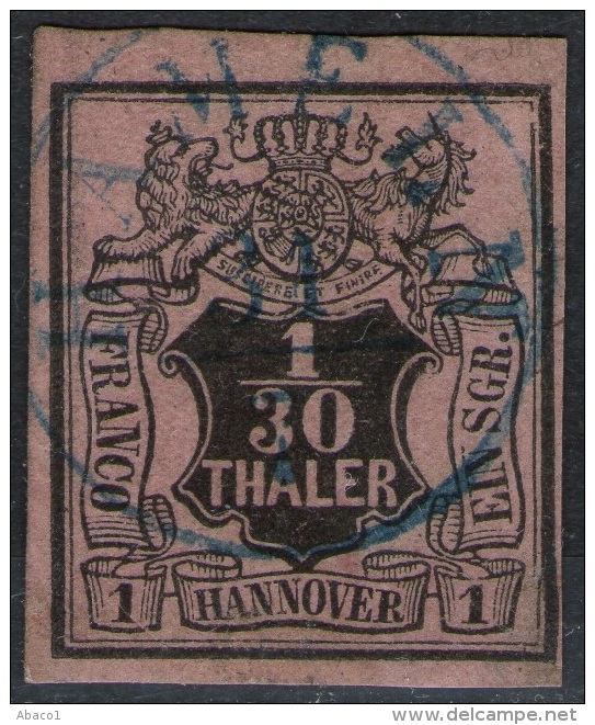 Hameln 31/7 Auf 1/30 Thaler Himbeerrot - Hannover Nr. 3 B W - Pracht - Geprüft BPP - Hanover