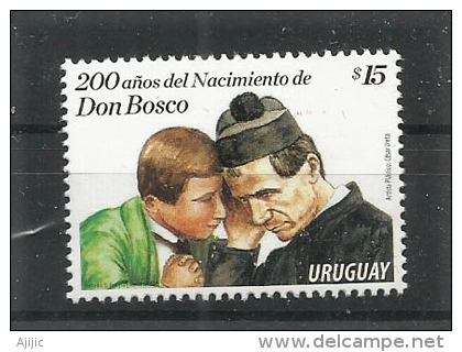 URUGUAY.  Saint Jean Bosco, Bi-centenaire De Sa Naissance.  Un T-p Neuf **  Année 2015 - Autres & Non Classés