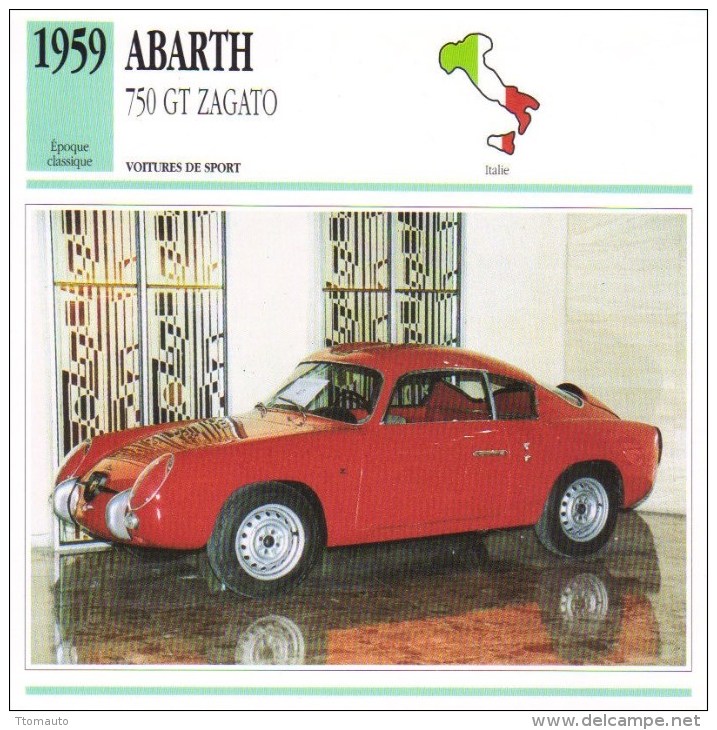 Abarth 750GT Zagato  -  1959   -  Fiche Technique Automobile (Italie) - Voitures