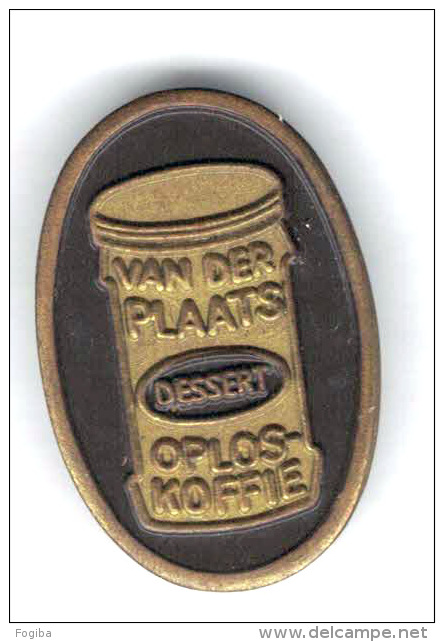 DS12     Van Der Plaats Dessert Koffie - Holland Netherlands, Vintage Pin's Badge - Boissons