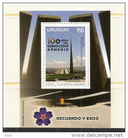 URUGUAY.  Centenaire Du Génocide Arménien,  Un Bloc-feuillet Neuf **  Année 2015 (haute Faciale) - Guerre Mondiale (Première)