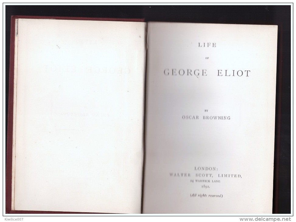 Life Of George Eliot - Biographie