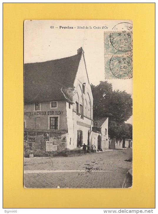 * CPA..dépt 77..PROVINS  :  Hôtel De La Croix D' Or..n°63    :  Voir Les 2 Scans - Provins