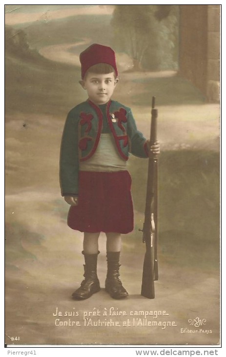 CPA-1915-HUMORISTIQUE-PETIT SOLDAT SPAHIS-BE - Humoristiques