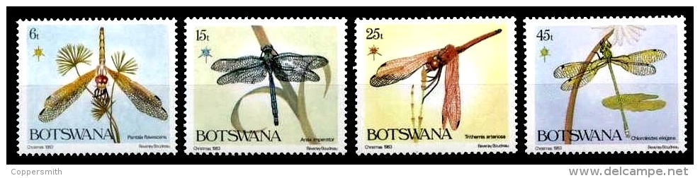 (087) Botswana  Insects / Dragonflies / Libellules / Libellen  ** / Mnh  Michel 333-36 - Botswana (1966-...)