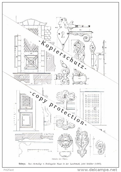 Photographien / Ansichten , 1914 , Schwyz , Häuser , Prospekt , Architektur , Fotos !!! - Andere & Zonder Classificatie