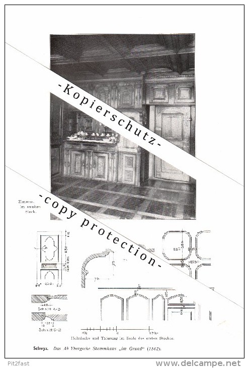 Photographien / Ansichten , 1914 , Schwyz , Häuser , Prospekt , Architektur , Fotos !!! - Other & Unclassified