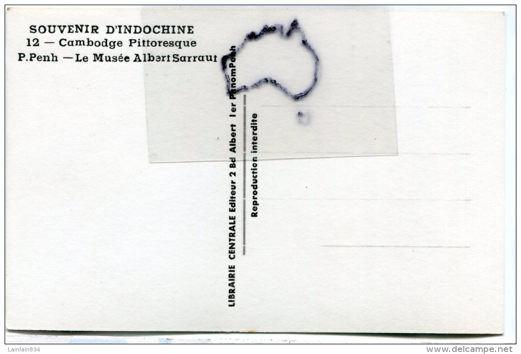 - 12 - SOUVENIR D´INDOCHINE - Cambodge, Phnom Penh, Le Musée Albert Sarraut, Petit Format, TTBE, Scans. - Cambodia