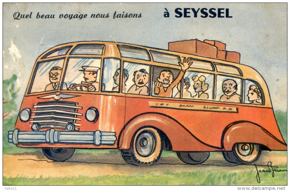 Seyssel -  Carte à Systheme - Languette Cachée Sous Le Moteur Du Car Avec 10 Vues - Non Classés