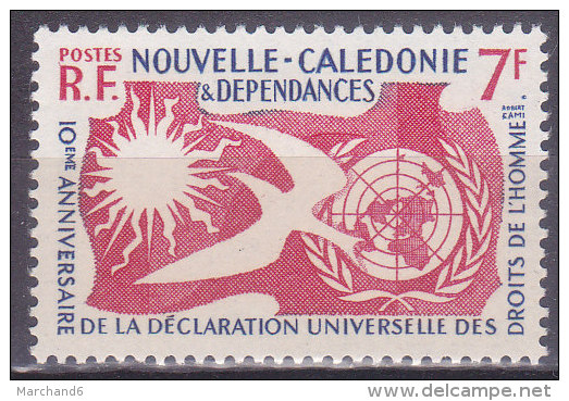 Colonies Francaises Nouvelle Calédonie N° 290 10e Anniversaire De La Déclaration Uni Des Droits De L Homme1958 Neuf ** - Ungebraucht