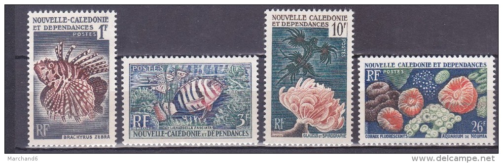 Colonies Francaises Nouvelle Calédonie N° 291/294 Coraux Et Poissons 1959 Neuf ** - Neufs