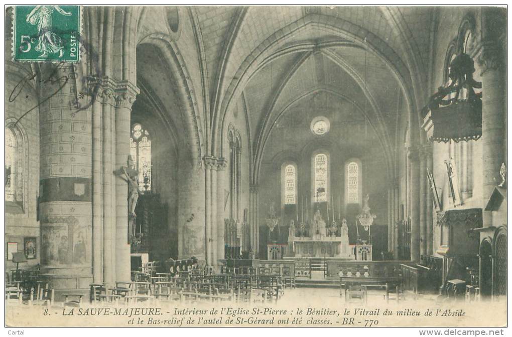 33 - LA SAUVE-MAJEURE - Intérieur De L'Eglise St-Pierre - Autres & Non Classés