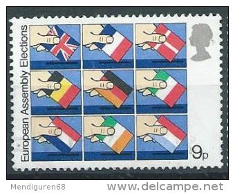 GB  1979 European Assembly: Placing Flags Of Member Namtions Into Ballot Boxes  9p.  SG 1083 SC 859 MI 789 YV 888 - Used Stamps