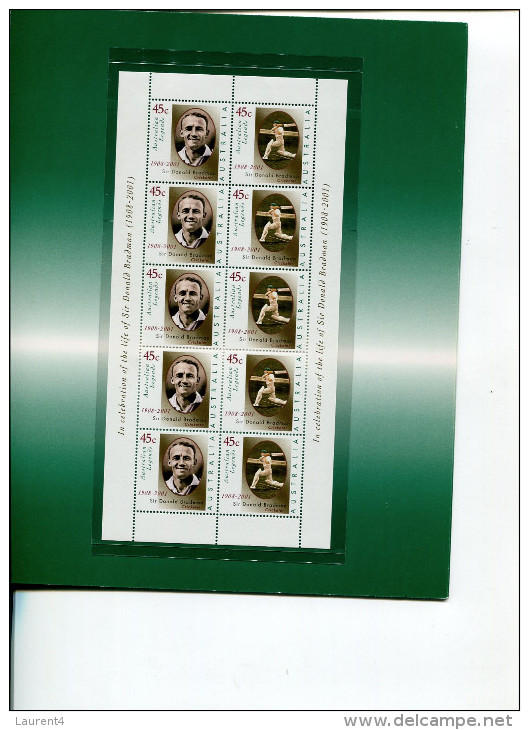 (995) Australia Post Don Bradman With Mint Mini-sheet - Presentation Packs