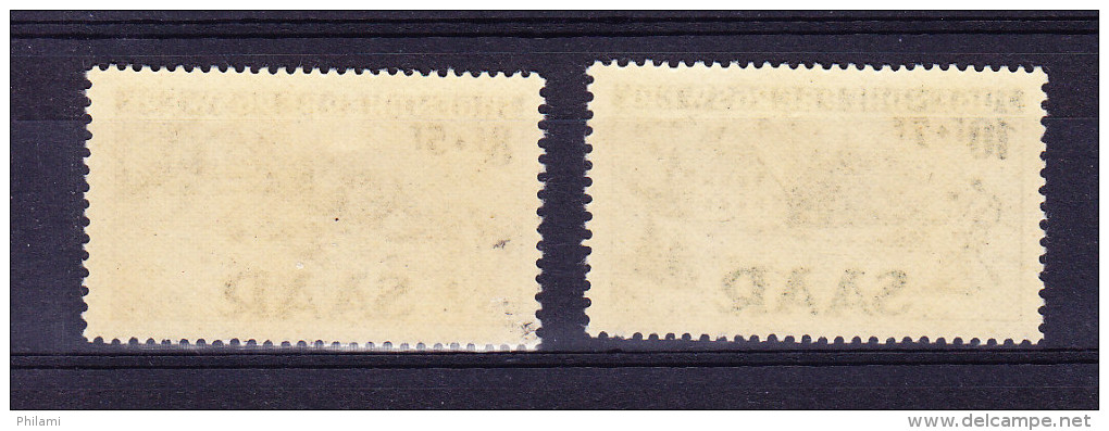 SARRE, MI 262/3, Y&T 250/1  ** MNH,( Quelques Petites Taches Noires Au Verso Du MI 262). (4A144) - Neufs