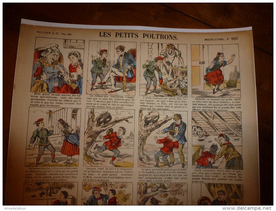 Vers 1900      Pellerin & Cie              LES PETITS POLTRONS.               Imagerie D'Epinal  N° 860 - Collections