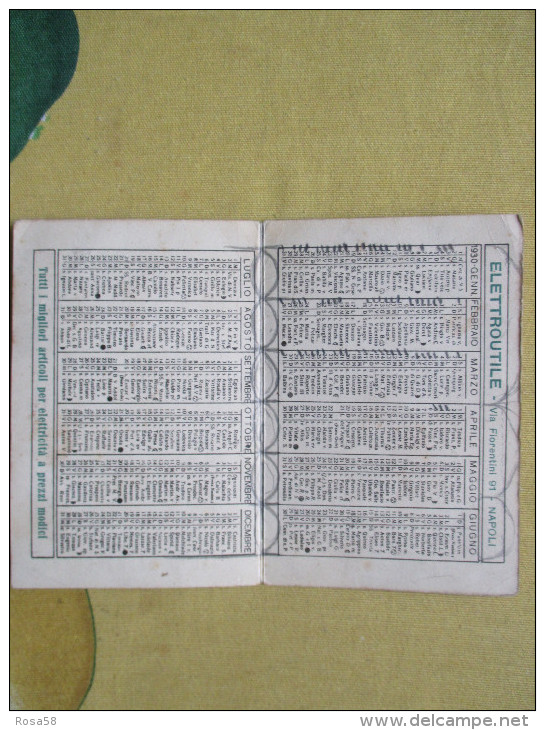 1930 Elettroutile Via Fiorentini 91 NAPOLI Angolo Toledo Tessera Guadagnerete Certo - Formato Piccolo : 1921-40