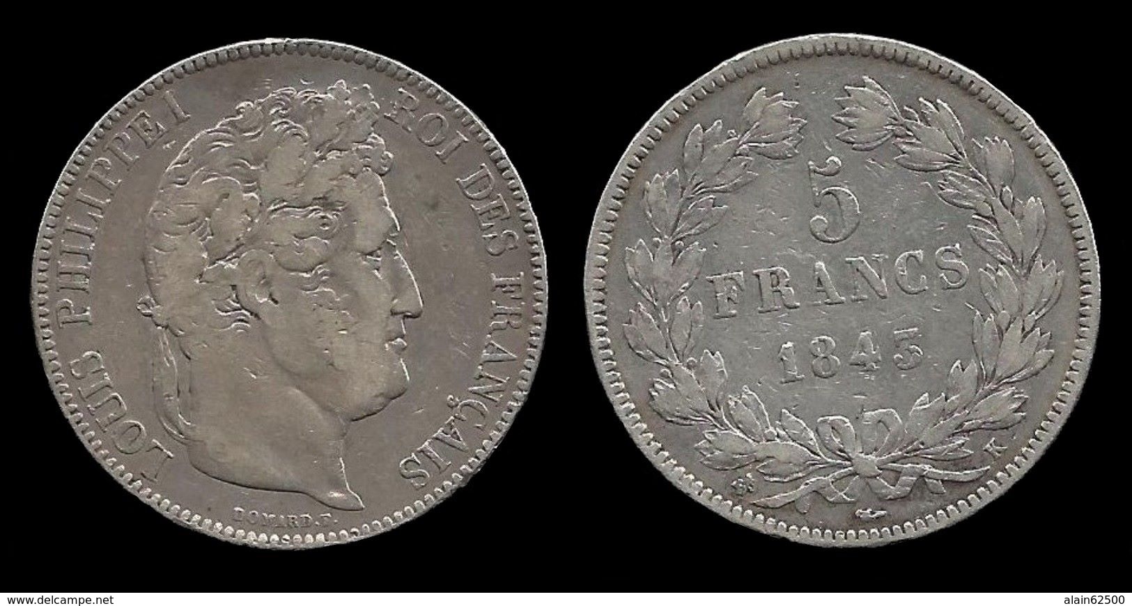 LOUIS - PHILIPPE I . 5 FRANCS . 1843 K . ( BORDEAUX ). - 5 Francs