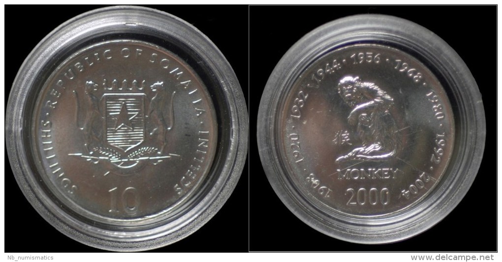 Somalia 10 Shilling 2000- Monkey - Somalie