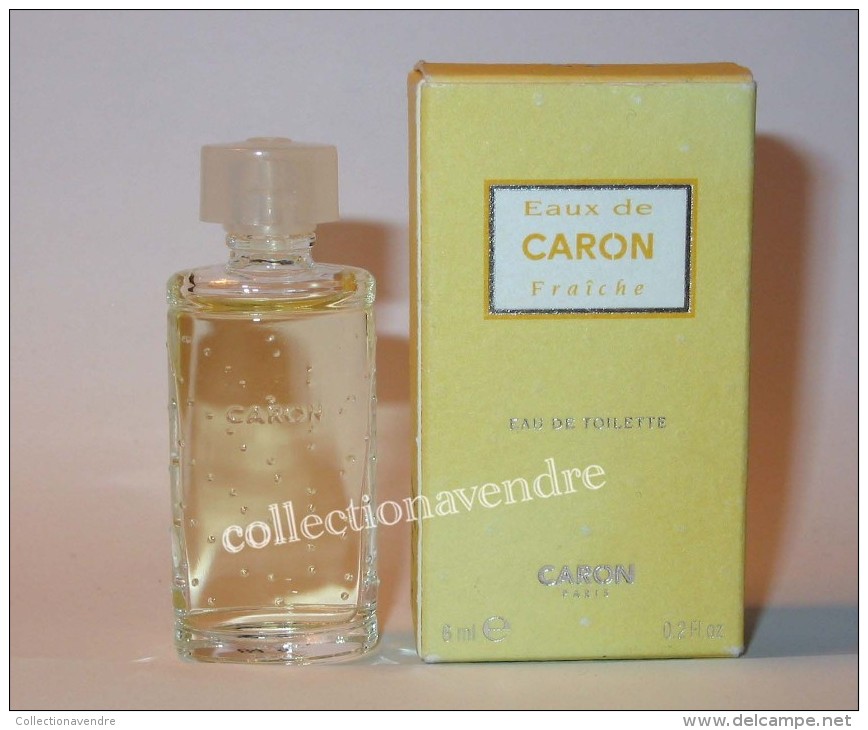 CARON : Miniature De Collection : Eau De Caron. Eau De Toilette, 6 Ml, Parfait état - Miniatures Femmes (avec Boite)