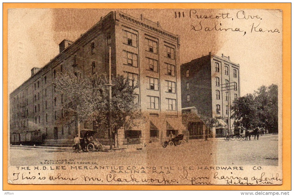 Salina KS 1907 Postcard - Salina