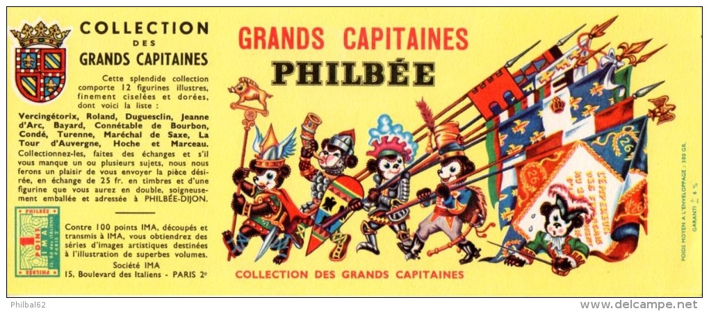 Buvard  Philbée, Les Grands Capitaines + Point Ima. - Pain D'épices